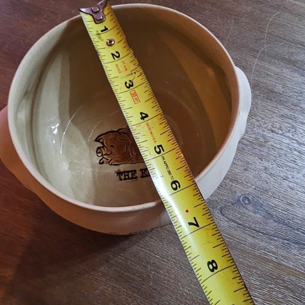 Cream Popcorn Bowl with Pig Design - Picture 4 of 7